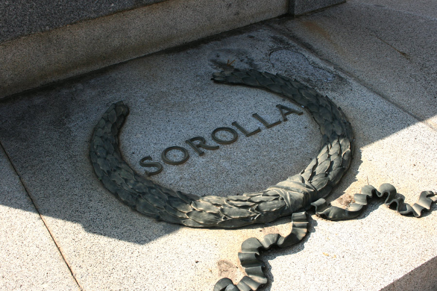 Detalle de la tumba de Sorolla. Museo del Silencio. Cementerio General de Valencia
