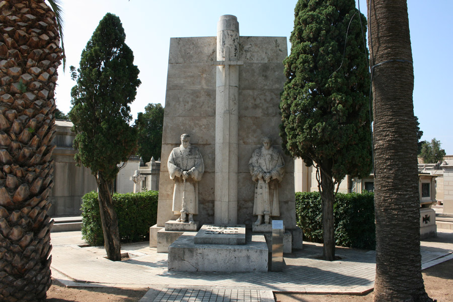 Panorámica del panteón del Marqués de Sotelo, en el Museo del Silencio. Cementerio General de Valencia