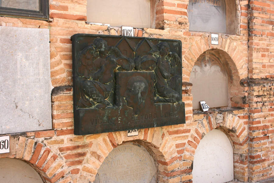 detalle lápida Vicent Peidro, en el Museo del Silencio. Cementerio General de Valencia